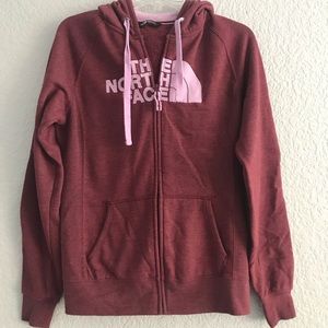The North face full zip hooded sweater.